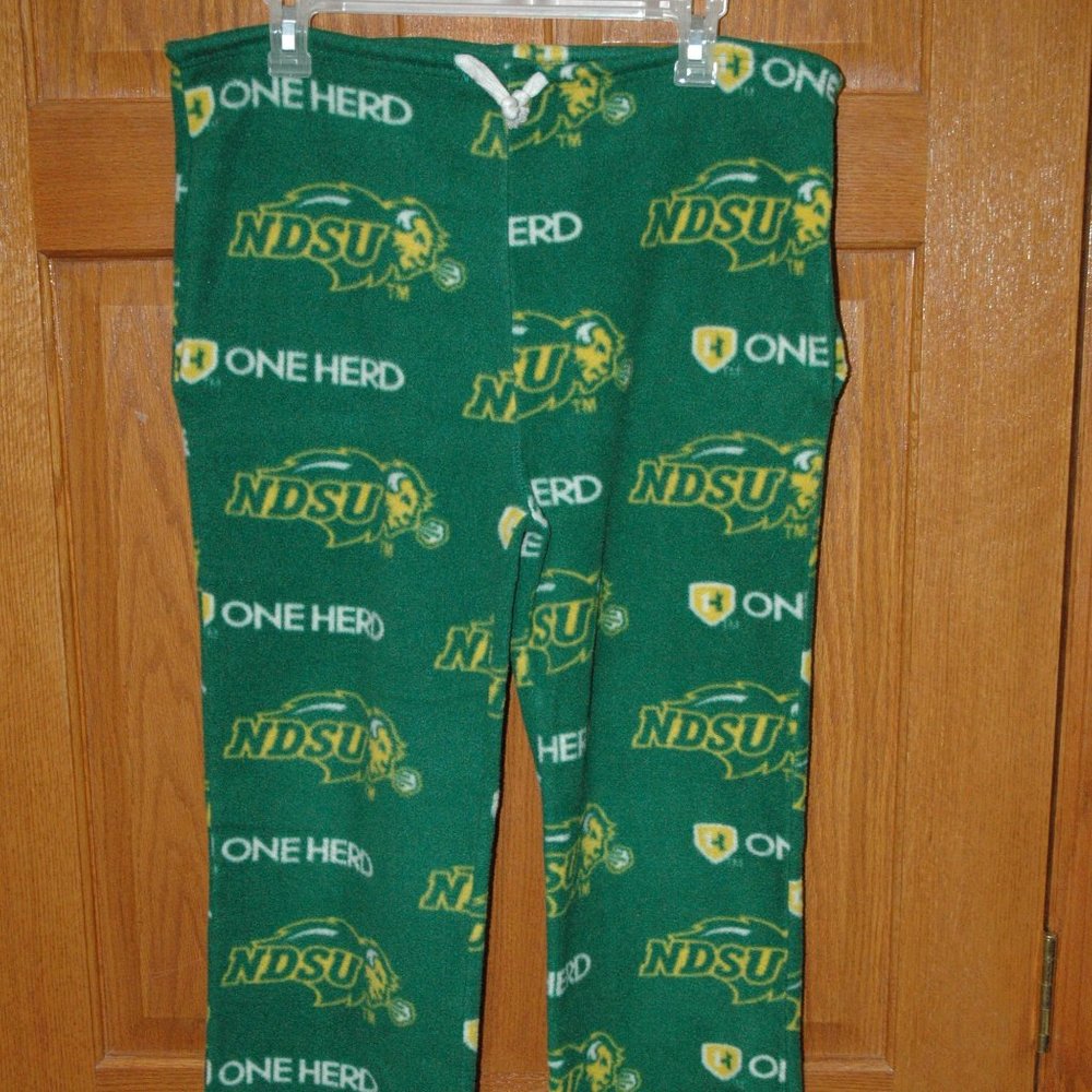 NDSU Bison Unisex Youth XL Grandma Pants Fleece Sleep Pants Lounge Pants